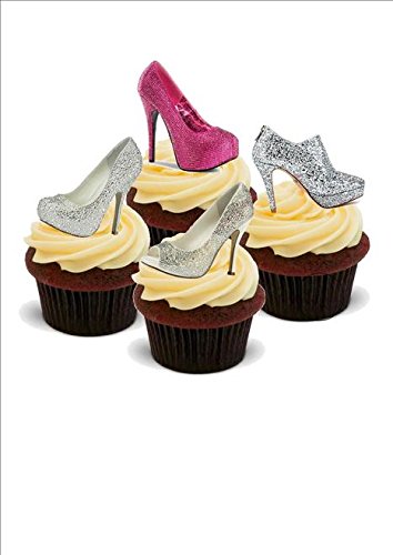 BLING-BLING DIAMANTEN SCHUHE MISCHUNG - 12 essbare hochwertige stehende Waffeln Kuchen Toppers - BLING DIAMANTE SHOE MIX BLING-BLING DIAMANTEN SCHUHE MISCHUNG - 12 essbare hochwertige stehende Waffeln Kuchen Toppers - BLING DIAMANTE SHOE MIX von JPS