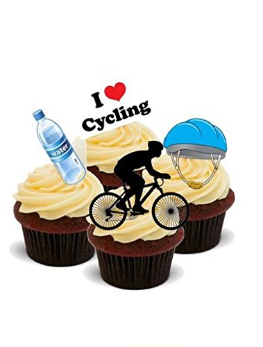 RADFAHREN FAHRRAD MISCHUNG - 12 essbare hochwertige stehende Kuchen Toppers - CYCLING/CYCLE MIX RADFAHREN FAHRRAD MISCHUNG - 12 essbare hochwertige stehende Kuchen Toppers - CYCLING/CYCLE MIX von JPS