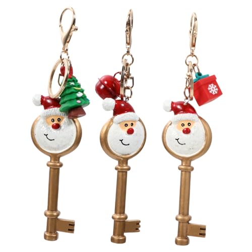 3pcs Santa Claus Schlüsselbund Weihnachtsschlüssel für Urlaubsdekorationen Handtaschen und Partybevorzugungen und saisonale Jubel von JPXXFM