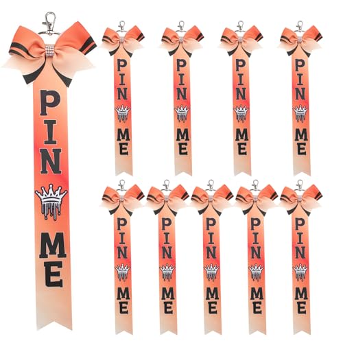 JPXXFM 10pcs Bowknot Ribbon Keychain mit Strasssteinen Rucksack -Gurt -Dekoration Sportzubehör für Team Bonding Event Bulk Jubel Keychain Set JPXXFM 10pcs Bowknot Ribbon Keychain mit Strasssteinen Rucksack -Gurt -Dekoration Sportzubehör für Team Bonding Event Bulk Jubel Keychain Set von JPXXFM