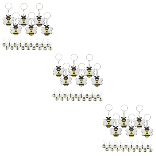 JPXXFM 3Sets Cartoon Bienenschlüsselring -Set Bienenschlüsselketten Metallschlüsselkäse Dekorative Anhänger 24PCS*3 JPXXFM 3Sets Cartoon Bienenschlüsselring -Set Bienenschlüsselketten Metallschlüsselkäse Dekorative Anhänger 24PCS*3 von JPXXFM