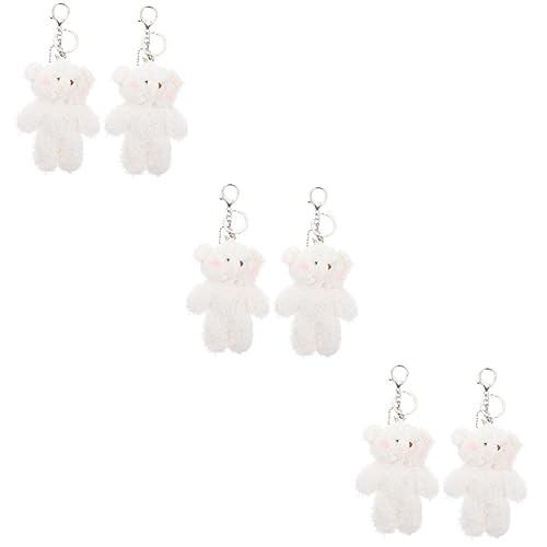JPXXFM 3Sets Cute Bear Keyring Flauschiger Bärenschlüsselketten für Autoschlüsseln Silber kleines Dekor 2pcs*3 JPXXFM 3Sets Cute Bear Keyring Flauschiger Bärenschlüsselketten für Autoschlüsseln Silber kleines Dekor 2pcs*3 von JPXXFM