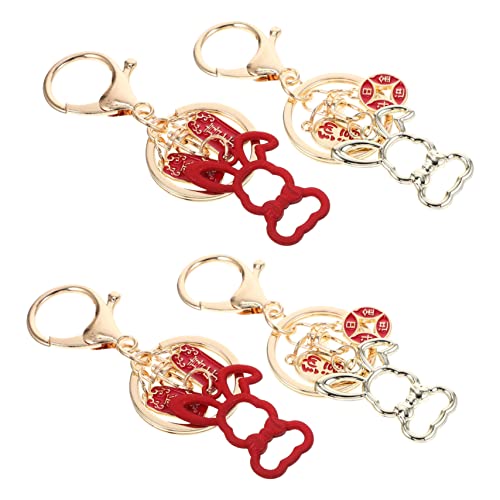JPXXFM 4pcs Jahr des Kaninchenschlüsselkäse Key FOB Animal Dekorbeutel Hängende Anhänger Neujahr Rabbit Keychain Geldbörse Pendell JPXXFM 4pcs Jahr des Kaninchenschlüsselkäse Key FOB Animal Dekorbeutel Hängende Anhänger Neujahr Rabbit Keychain Geldbörse Pendell von JPXXFM
