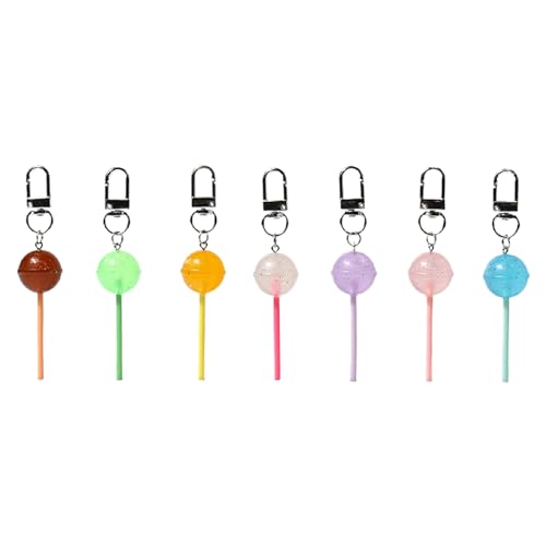 JPXXFM Packung von 7 farbenfrohen Macaron Candy Schlüsselbund Set Lollipop Schmuck niedliche Ornamentdekorationen für und Tasche Schlüsselbund für Rucksäcke JPXXFM Packung von 7 farbenfrohen Macaron Candy Schlüsselbund Set Lollipop Schmuck niedliche Ornamentdekorationen für und Tasche Schlüsselbund für Rucksäcke von JPXXFM