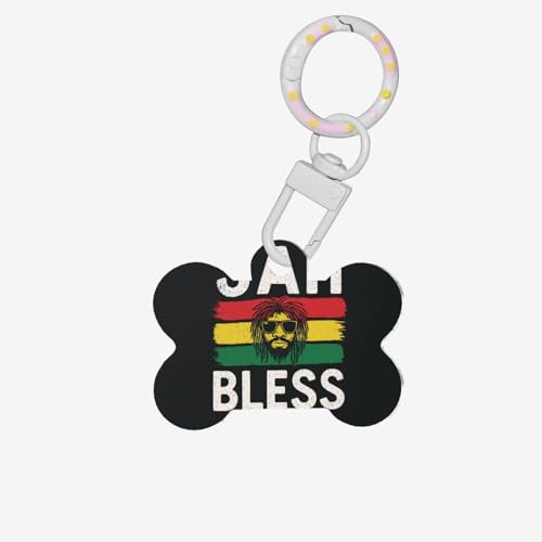 Jah Bleger drucken knochenförmige Hunde -Tag -Haustier -ID -Tags, Acrylhund -Tags Katzen -Tags mit Ring für Hundekatze, Anhängerhandwerk von JPXXFM