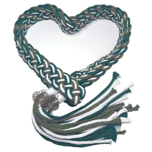 Lasso Lasso-Seil, Hochzeitskordel mit traditionellem keltischem Muster, rustikal, Lasso Lazos para Boda, Hochzeitsschnur für traditionelle katholische Hochzeitszeremonie, Brautgeschenk (grün) von JQLMLXLV
