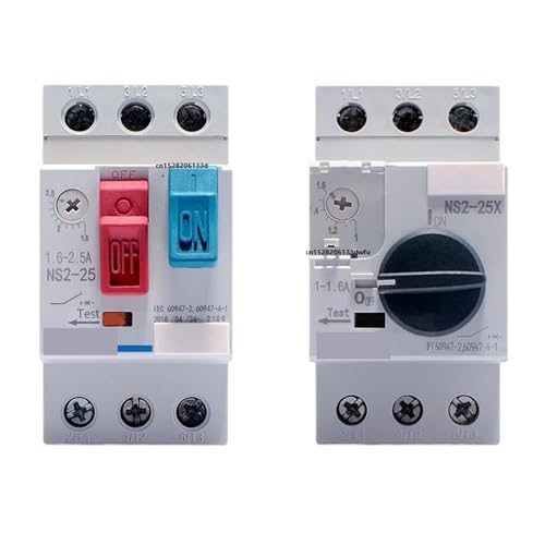 AC-Motorstarter NS2-25 NS2-25X AE11 AU11 220 V-390 V Schutz Thermoschalter Allgemeine Motorschutzvorrichtung Drehknopf (NS2-25-AU11,4-6,3A) von JQVZKFYFK