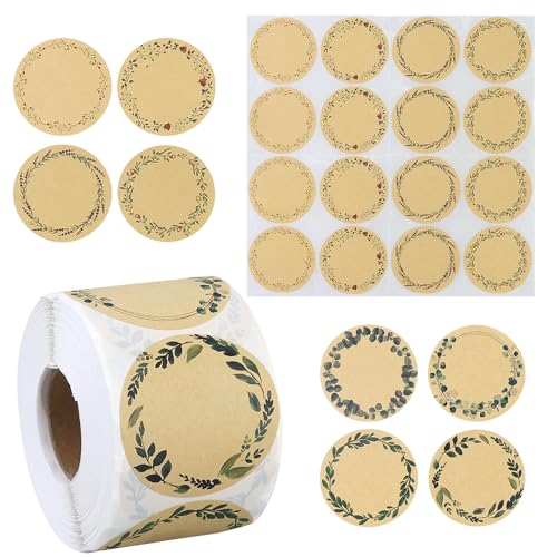 1 Rollen Kraftpapier Aufkleber, 5cm Aufkleber Etiketten Rund,Geschenkaufkleberfür Marmeladen Backen, Geschenktüten, Flaschen Marmeladen Etiketten, Küche Umschlag 1 Rollen Kraftpapier Aufkleber, 5cm Aufkleber Etiketten Rund,Geschenkaufkleberfür Marmeladen Backen, Geschenktüten, Flaschen Marmeladen Etiketten, Küche Umschlag von JRSHIRLEYLTD