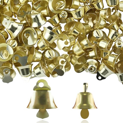 110 Stück Mini-Goldglocken, Kleine GlöCkchen zum Basteln, SchellenglöCkchen zum Basteln, Hochzeitsglocken zum LäUten bei Hochzeiten, Papier-Hochzeitsglocken, Dekoration, Vintage-Glocken zum Basteln Un 110 Stück Mini-Goldglocken, Kleine GlöCkchen zum Basteln, SchellenglöCkchen zum Basteln, Hochzeitsglocken zum LäUten bei Hochzeiten, Papier-Hochzeitsglocken, Dekoration, Vintage-Glocken zum Basteln Un von JRSHIRLEYLTD