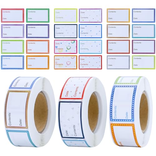 1500 StüCk Gefrieretiketten Zum Beschriften,25x40 mm Etiketten Selbstklebend, Lebensmitteldatum-Etiketten,Leicht Abziehbare Gefrieretiketten,FüR KüChe, GläSer, Flaschen, Marmeladen Etiketten 1500 StüCk Gefrieretiketten Zum Beschriften,25x40 mm Etiketten Selbstklebend, Lebensmitteldatum-Etiketten,Leicht Abziehbare Gefrieretiketten,FüR KüChe, GläSer, Flaschen, Marmeladen Etiketten von JRSHIRLEYLTD