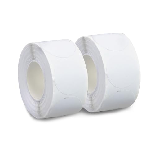 2 Rollen Dot-Etikettenaufkleber, selbstklebende runde Etiketten, Dot-Coding-Etiketten für Papier, Flaschen, Plastik, Holz (weiß) von JRSHIRLEYLTD