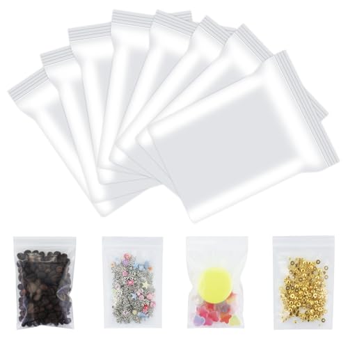 220 Stück Plastik-Reißverschlusstaschen, transparente Ziplock-Taschen, wiederverschließbare Mini-Speicher-Taschen, für Schmuck, Accessoires, Kunsthandwerk, Sammlerstücke (4x6 cm) von JRSHIRLEYLTD
