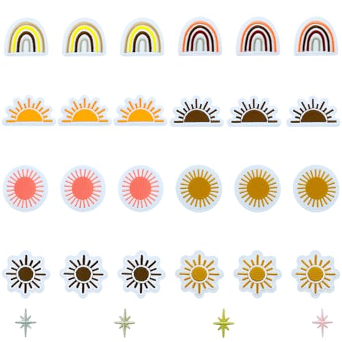 24 Stück Sonnengestickte Flicken Zum AufbüGeln Kinder Sonne Regenbogen patches,Patches AufbüGelnOder Reparieren Von Kleidung Oder Zum Abdecken Von Rissen Oder LöChern 24 Stück Sonnengestickte Flicken Zum AufbüGeln Kinder Sonne Regenbogen patches,Patches AufbüGelnOder Reparieren Von Kleidung Oder Zum Abdecken Von Rissen Oder LöChern von JRSHIRLEYLTD