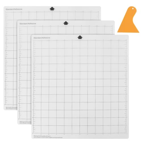 3 Stück chneidematte Plotter,Gerasterte Schneidematten für Silhouette Cameo 4/3/2/1, 12x12 Zoll Flexible Ersatz-Schneidematte transparente Zubehörset Vinyl Craft Sewing 3 Stück chneidematte Plotter,Gerasterte Schneidematten für Silhouette Cameo 4/3/2/1, 12x12 Zoll Flexible Ersatz-Schneidematte transparente Zubehörset Vinyl Craft Sewing von JRSHIRLEYLTD