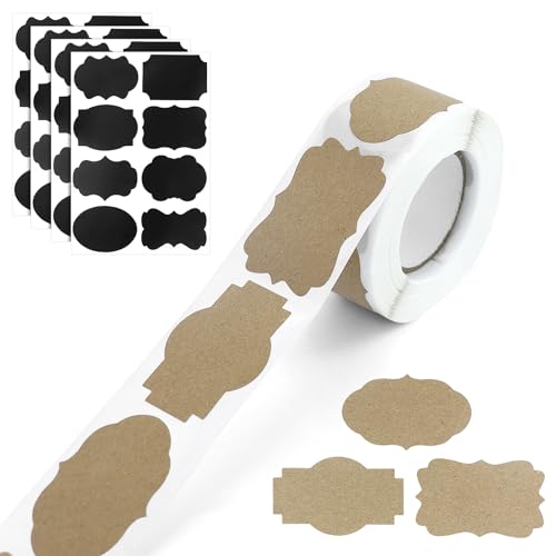 300 Stück Kraft Etiketten Aufkleber, und 4 schwarze unregelmäßige Aufkleber,Marmeladen Etiketten,Etiketten Selbstklebend,Kraftpapier Aufkleber,Perfekt für Geschenkaufkleber für Marmeladengläser 300 Stück Kraft Etiketten Aufkleber, und 4 schwarze unregelmäßige Aufkleber,Marmeladen Etiketten,Etiketten Selbstklebend,Kraftpapier Aufkleber,Perfekt für Geschenkaufkleber für Marmeladengläser von JRSHIRLEYLTD