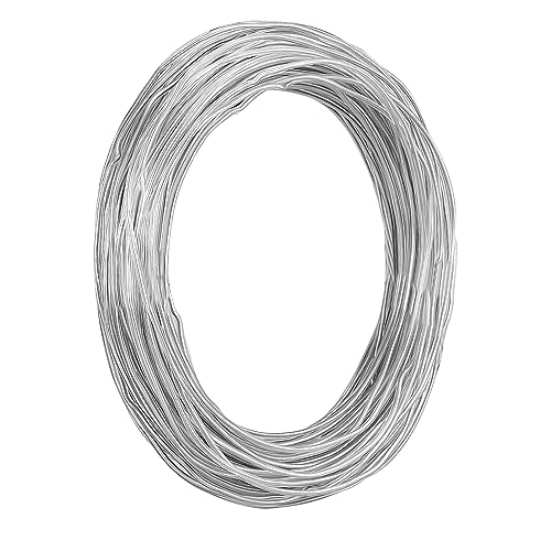30m x 2 mm Aluminium Basteldraht, biegsamer Metall Basteldraht, Modellierdraht, zum Binden, Modellieren, Drahtweben, Wickeln, Schmuck (Silber) von JRSHIRLEYLTD