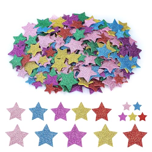 360 Stück Sternaufkleber Moosgummi,Sterne Glitter Glitzernde Schaumstoffaufkleber Abziehbilder Zum Moosgummi Sterne Glitter Selbstklebende Wandaufkleber Für Sammelalben Grußkarten. 360 Stück Sternaufkleber Moosgummi,Sterne Glitter Glitzernde Schaumstoffaufkleber Abziehbilder Zum Moosgummi Sterne Glitter Selbstklebende Wandaufkleber Für Sammelalben Grußkarten. von JRSHIRLEYLTD