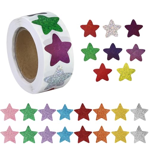 500 Stück Sterne Aufkleber, 2.5cm Sticker sterne glitzer,Sticker Glitzer Belohnungssticker für Kinder, Selbstklebend Glitzer Sticker für DIY Scrapbooking Dekoration 500 Stück Sterne Aufkleber, 2.5cm Sticker sterne glitzer,Sticker Glitzer Belohnungssticker für Kinder, Selbstklebend Glitzer Sticker für DIY Scrapbooking Dekoration von JRSHIRLEYLTD