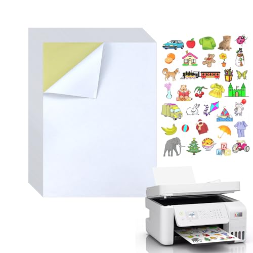 55 Blatt Etiketten Selbstklebend Bedruckbar A4 (297 * 210 mm, Papier, Matt) Selbstklebend, Bedruckbar, Haftend Universal Etiketten, Papier Labels/Haftetiketten, Klebeetiketten, Matt Weiß von JRSHIRLEYLTD