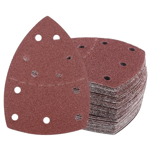 60 Stück Klett-Schleifdreiecke Maus Detail Schleifpapier, 92 x 140 mm, Schleifblätter 5 Loch, Körnungen 40/60/80/120/180/240 für Black und Decker Schleifpapier Schleifmaus Dreieckschleife von JRSHIRLEYLTD