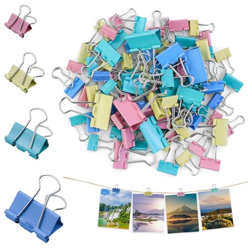 80 Stück Foldback Klammern Set, 32mm/25mm/19mm/15mm Binder Clips Büroklammern Bunt, Vielzweckklammern Dokumenten Clips,Metall Klammern Papierklammern für Schule Bürobedarf Briefpapier Notizen 80 Stück Foldback Klammern Set, 32mm/25mm/19mm/15mm Binder Clips Büroklammern Bunt, Vielzweckklammern Dokumenten Clips,Metall Klammern Papierklammern für Schule Bürobedarf Briefpapier Notizen von JRSHIRLEYLTD
