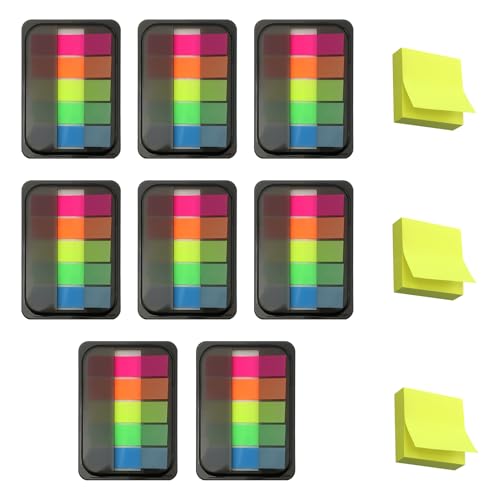 800 Blätter Transparente Haftnotizen und 3 Haftnotizen Klebezettel, Transparent Sticky Notes, Klein Haften Klebezettel, Haftstreifen Durchsichtige, Tabs für Page marker Schule Diagramme Büro Lernen von JRSHIRLEYLTD