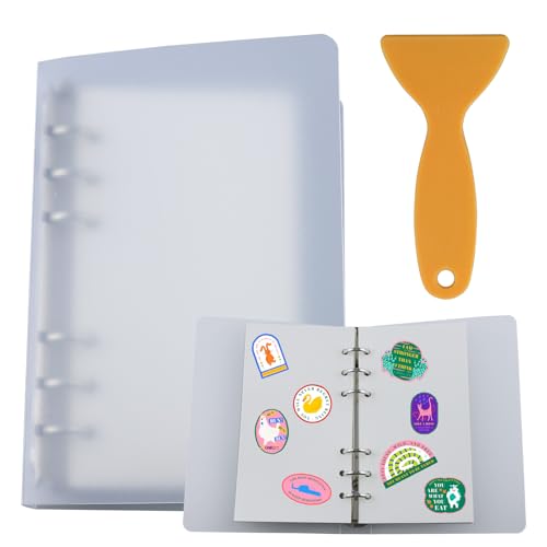 A6 Transparentes Stickerbuch Sammelalbum,Ringbuchordner Transparent,Sammeln Plastikspatel,sticker Sammelbuch mit Scratcher Activity Sticker Etiketten A6 Transparentes Stickerbuch Sammelalbum,Ringbuchordner Transparent,Sammeln Plastikspatel,sticker Sammelbuch mit Scratcher Activity Sticker Etiketten von JRSHIRLEYLTD