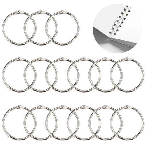 Binderinge, Metallringe, 30 mm lose Blätter, 3,1 cm runder Buchbinder, Binderinge, Schlüsselanhänger, für Karteikarten, Karteikarten, Schlüsselanhänger, Memos, 20 Stück Binderinge, Metallringe, 30 mm lose Blätter, 3,1 cm runder Buchbinder, Binderinge, Schlüsselanhänger, für Karteikarten, Karteikarten, Schlüsselanhänger, Memos, 20 Stück von JRSHIRLEYLTD