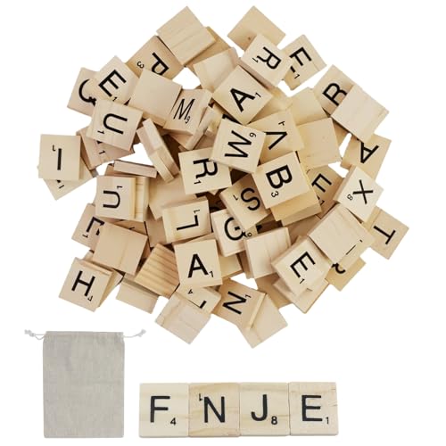 JRSHIRLEYLTD 100 Stück hölzerne Buchstaben, hölzerne Alphabet-Kacheln, Mini-Buchstaben mit Aufbewahrungsbeutel, für Kunsthandwerk, DIY, Kinder, Geschenk JRSHIRLEYLTD 100 Stück hölzerne Buchstaben, hölzerne Alphabet-Kacheln, Mini-Buchstaben mit Aufbewahrungsbeutel, für Kunsthandwerk, DIY, Kinder, Geschenk von JRSHIRLEYLTD