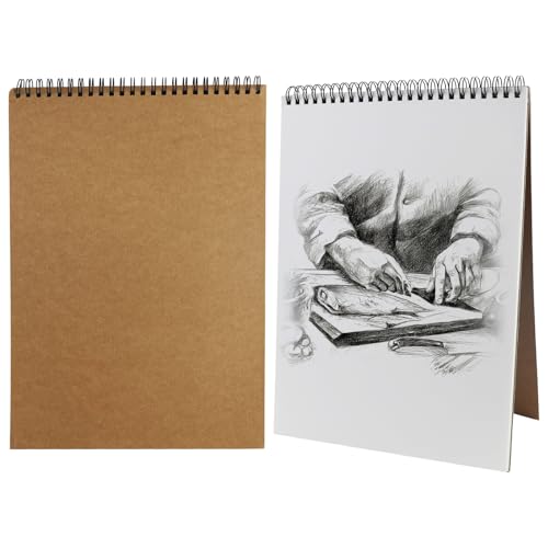Skizzenbuch für Künstler, Skizzenbuch A4 Spiralbindung Zeichenblock mit 60 Seiten/30 Blatt,A4 Zeichenblock Hardcover, Skizzenheft A4 Blanko für für Zeichnungen und Skizzen Skizzenbuch für Künstler, Skizzenbuch A4 Spiralbindung Zeichenblock mit 60 Seiten/30 Blatt,A4 Zeichenblock Hardcover, Skizzenheft A4 Blanko für für Zeichnungen und Skizzen von JRSHIRLEYLTD