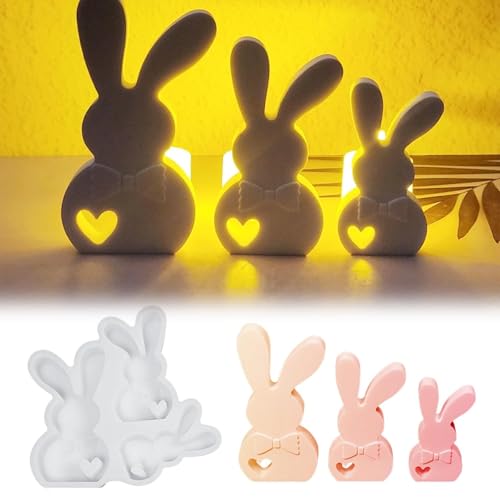 Silikonform Ostern, Ostern Deko, Kaninchen Silikonformen Gießformen Ostern, Gipsformen für Ostereier für Ostern Deko Ostern Geschenke Kinder Ostern Basteln Kinder (3) von JRYBXS