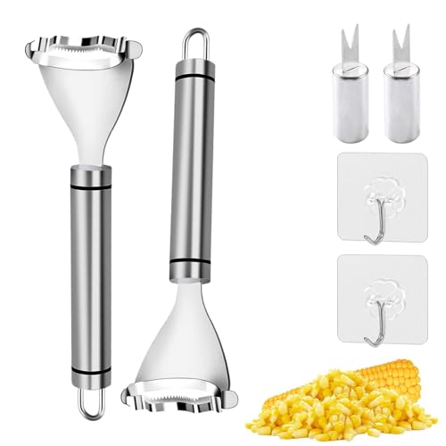 JRYGAC 2 Stück Sparschäler Maisschäler, Schäler und Maiskolben Spieße Halter, Maiskolben Spieße Corn Peeler, Gemüseschäler für Maiskolben, Mais Stripper Maiskolben Schäler für Die Salatzubereitung JRYGAC 2 Stück Sparschäler Maisschäler, Schäler und Maiskolben Spieße Halter, Maiskolben Spieße Corn Peeler, Gemüseschäler für Maiskolben, Mais Stripper Maiskolben Schäler für Die Salatzubereitung von JRYGAC