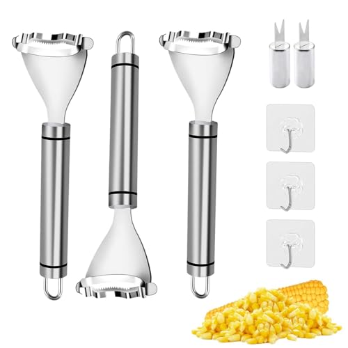 JRYGAC 3 Stück Sparschäler Maisschäler, Schäler und Maiskolben Spieße Halter, Maiskolben Spieße Corn Peeler, Gemüseschäler für Maiskolben, Mais Stripper Maiskolben Schäler für Die Salatzubereitung JRYGAC 3 Stück Sparschäler Maisschäler, Schäler und Maiskolben Spieße Halter, Maiskolben Spieße Corn Peeler, Gemüseschäler für Maiskolben, Mais Stripper Maiskolben Schäler für Die Salatzubereitung von JRYGAC