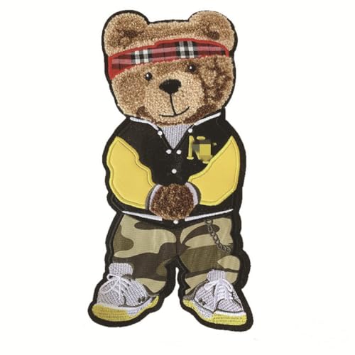 JRYYR 27 x 13 cm Camouflage-Teddybär-Aufnäher, Applikation, Cartoon, Bär-Chenille-Aufnäher, Applikation, geeignet für dekorative Kleidung, Pullover, Heimtextilien, Rucksack-Aufnäher, Applikation (Stil JRYYR 27 x 13 cm Camouflage-Teddybär-Aufnäher, Applikation, Cartoon, Bär-Chenille-Aufnäher, Applikation, geeignet für dekorative Kleidung, Pullover, Heimtextilien, Rucksack-Aufnäher, Applikation (Stil von JRYYR