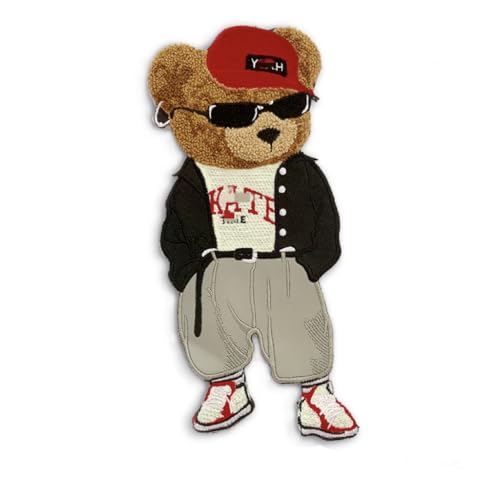 JRYYR Stickerei-Aufnäher, Teddybär-Applikationen, geeignet für dekorative Kleidung, Pullover, Heimtextilien, Rucksack-Aufnäher, Applikation (Stil 4) JRYYR Stickerei-Aufnäher, Teddybär-Applikationen, geeignet für dekorative Kleidung, Pullover, Heimtextilien, Rucksack-Aufnäher, Applikation (Stil 4) von JRYYR