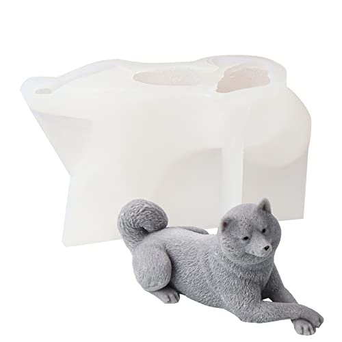 JS MOLD 3D Katzen Silikonform, Tier Gießformen, Hund Kerze Form, DIY Form zur Herstellung von Kuchen, Seifen, Fondant Dekoration (3#) von JS MOLD