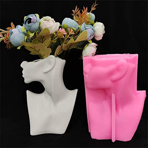 JS MOLD 3D Vase Silikonform Epoxidharz Form Blumenvase Silikonformen vase silikonform groß,Menschliches Körper Form Minimalistische Dekorative Vase Für Wohnzimmer Home Deko (männlich) von JS MOLD