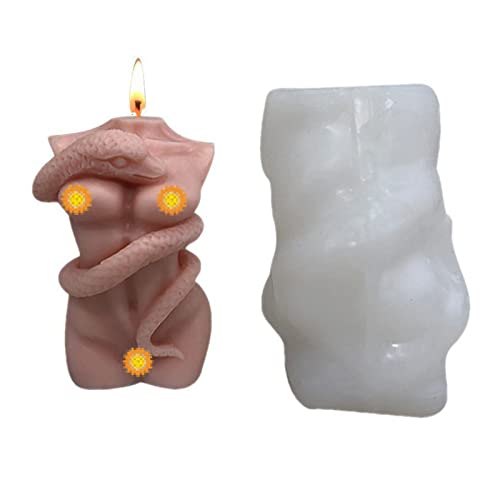 JS MOLD Frau Silikon Kerzenform, Schlange um den menschlichen Körper gewickelt Silikon Gießformen,3D Silikonform Torso Body Candle Mold Für Die Herstellung Der Duftkerze Schokolade JS MOLD Frau Silikon Kerzenform, Schlange um den menschlichen Körper gewickelt Silikon Gießformen,3D Silikonform Torso Body Candle Mold Für Die Herstellung Der Duftkerze Schokolade von JS MOLD