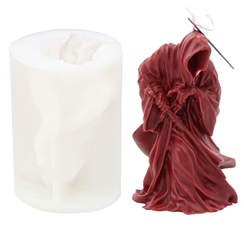 JS MOLD Halloween Kerzenform Silikonform 3D Geist Silikonform zum Gießen Kerzen Gießform,Aromatherapie Kerze herstellung Formen Gießformen für Diy Halloween Home Decration Party Supplies (large) von JS MOLD