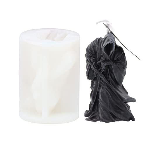JS MOLD Halloween Kerzenform Silikonform 3D Geist Silikonform zum Gießen Kerzen Gießform,Aromatherapie Kerze herstellung Formen Gießformen für Diy Halloween Home Decration Party Supplies (small) von JS MOLD