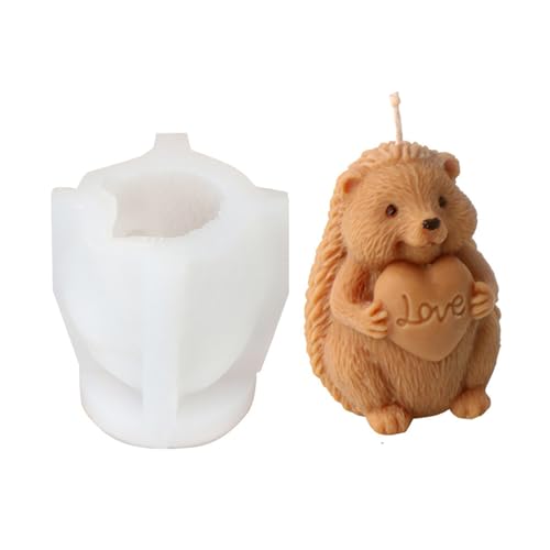 JS MOLD Igel-Kerzenform 3D süße Igel Silikonform Gießform Resin Form, 3D Igel Kerzengießform, Tierform, Siliko Kerzenform,für Kerzen,Gips, Ton, Handwerk (ZHF10010) von JS MOLD