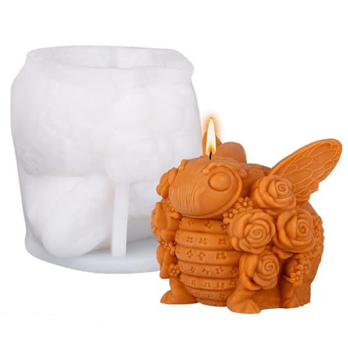JS MOLD Insektenparadies Bienen-Käfer-Silikon-Kerzenform-Set, Kerzenformen zum Gießen,DIY-Handarbeit kreative Tierkerzenformen, handgemachte Geschenke für die Familie (KT-226) von JS MOLD