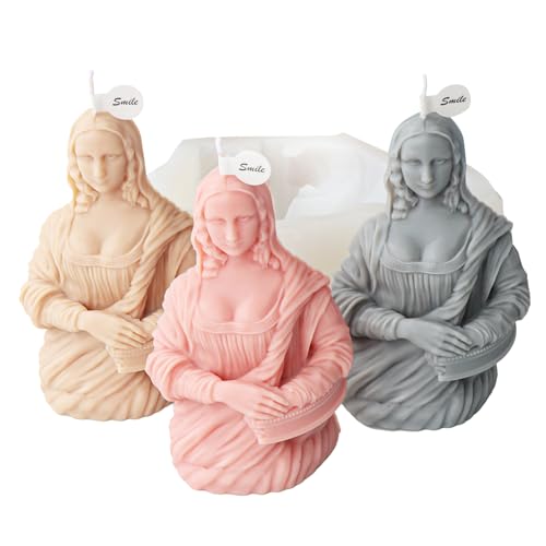 JS MOLD Kerze Silikonform, 3D-Mona-Lisa-Silikonform Kerzengießform,Handgemachte Aroma Kerzenform,Epoxidharz Formen Gießform für kerzenherstellung,Statue, Handwerk Ornamente JS MOLD Kerze Silikonform, 3D-Mona-Lisa-Silikonform Kerzengießform,Handgemachte Aroma Kerzenform,Epoxidharz Formen Gießform für kerzenherstellung,Statue, Handwerk Ornamente von JS MOLD