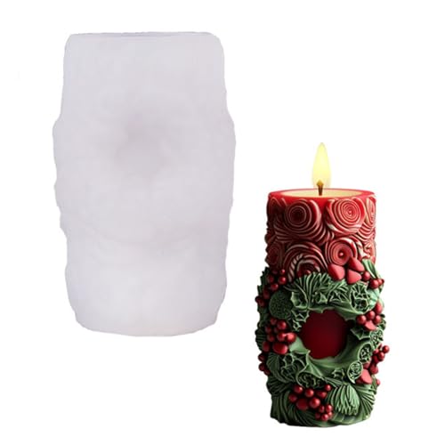 JS MOLD Kerzenform Silikon,3D Silikonformen Gießformen Weihnachten Kerzenformen zum Gießen, Kerzengießformen,DIY Kerzen Formen Silikon Für DIY Duftkerze, Weihnachtsdeko (SD-197) von JS MOLD