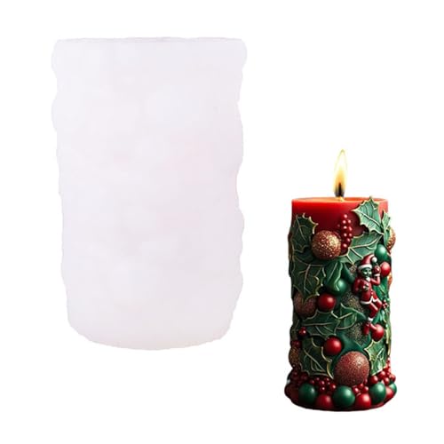 JS MOLD Kerzenform Silikon,3D Silikonformen Gießformen Weihnachten Kerzenformen zum Gießen, Kerzengießformen,DIY Kerzen Formen Silikon Für DIY Duftkerze, Weihnachtsdeko (SD-200) von JS MOLD