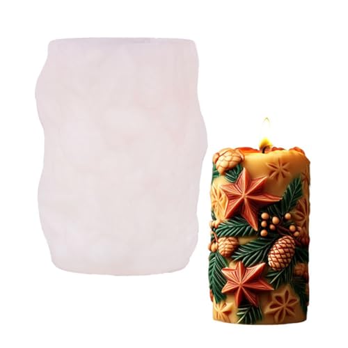 JS MOLD Kerzenform Silikon,3D Silikonformen Gießformen Weihnachten Kerzenformen zum Gießen, Kerzengießformen,DIY Kerzen Formen Silikon Für DIY Duftkerze, Weihnachtsdeko (SD-203) von JS MOLD