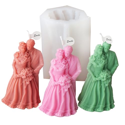 JS MOLD Kerzenform Silikon,Silikonformen Gießformen Braut und Bräutigam,Hochzeitskerze Gießform,3D Silikon Kerzenform Seifenform, Liebe Silikon Gießform Resin für Hochzeit Geschenk JS MOLD Kerzenform Silikon,Silikonformen Gießformen Braut und Bräutigam,Hochzeitskerze Gießform,3D Silikon Kerzenform Seifenform, Liebe Silikon Gießform Resin für Hochzeit Geschenk von JS MOLD
