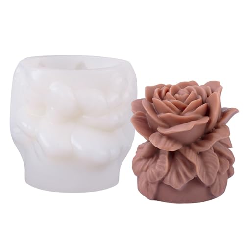 JS MOLD Kerzenformen Zum Gießen Blumen Kerzen Silikonform, Rosen Kerzenform Silikon,3D Blumen Kerzengießformen,DIY Silikonform Kerzen Gießen für DIY Duftkerze Ornamente Valentinstag (ZW-354) von JS MOLD