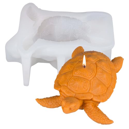 JS MOLD Niedliche Meeresschildkröte Kerzenform,Silikonformen GießFormen SchildkröTe, Tier Silikon Formen,Handmade DIY Ozean Thema Dekoration Geburtstag Geschenk (HY-81) von JS MOLD