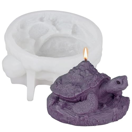 JS MOLD Niedliche Meeresschildkröte Kerzenform,Silikonformen GießFormen SchildkröTe, Tier Silikon Formen,Handmade DIY Ozean Thema Dekoration Geburtstag Geschenk (HY-82) von JS MOLD
